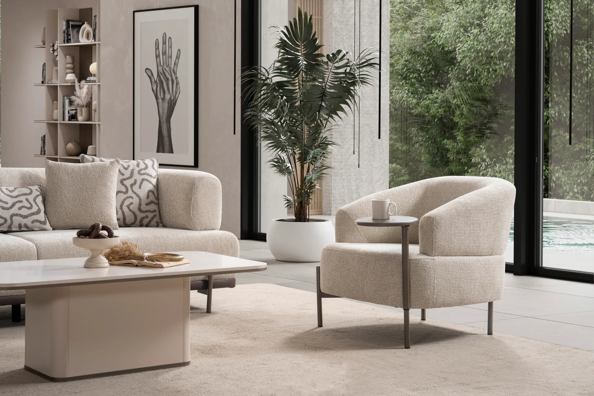 Verona Krem Koltuk Takımı